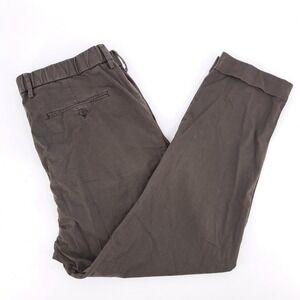 Todd Snyder Mens Medium Chinos Pants Pleated Drawstring Waist Olive Brown